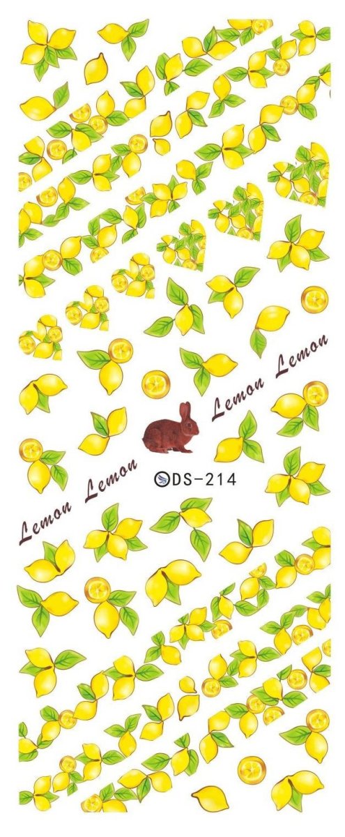 画像1: ウォーターネイルシール レモン DS-214 ※パッケージなし［メール便OK］ (1)
