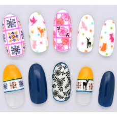 画像3: ウォーターネイルシール ラインフラワー ピンク DS-186 ※パッケージなし［メール便OK］ (3)