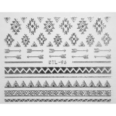 画像1: ネイルシール ネイティブ アロー Silver DTL-96［メール便OK］ (1)