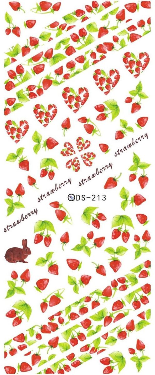 画像1: ウォーターネイルシール ストロベリー DS-213 ※パッケージなし［メール便OK］ (1)
