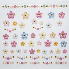 画像2: ビー・エヌ ストーン調シール ジュエリーフラワー SCT-9 ※パッケージなし［メール便OK］ (2)