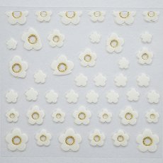 画像2: ビー・エヌ 3Dラバーアート フラワーシール 立体カメリア ホワイト FWO-7 ※パッケージなし［メール便OK］ (2)