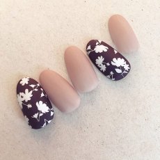 画像3: ネイルシール 花シルエット ホワイト/ブラック DTL-133［メール便OK］ (3)