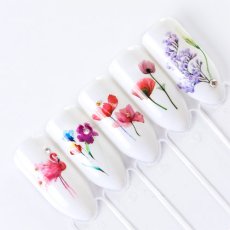 画像5: お得な24枚セット★ウォーターネイルシール フラワー ミックス/1枚45円［メール便OK］ (5)