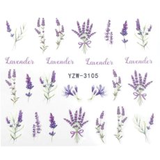 画像1: ウォーターネイルシール ラベンダー YZW-3105［メール便OK］ (1)