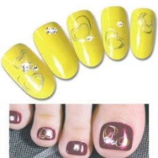 画像2: ウォーターネイルシール ハート シルバー T324［メール便OK］ (2)