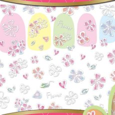 画像1: ビー・エヌ 3Dラバーアート フラワーシール シースルー フラワー FWO-4 ※パッケージなし［メール便OK］ (1)