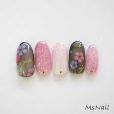 画像2: ウォーターネイルシール 押し花 YB-279［メール便OK］ (2)