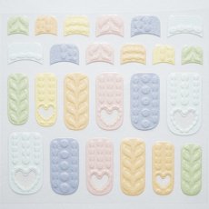 画像3: ビー・エヌ ニットネイル 網目&ハート ハートピュアパステル NTA-13 ※パッケージなし［メール便OK］ (3)