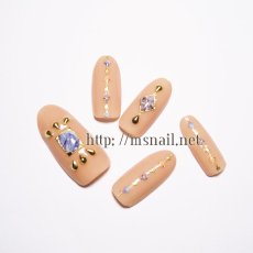 画像2: ビー・エヌ ジュエリーラバーネイルシール ビジュー JRS-4 ※パッケージなし［メール便OK］ (2)