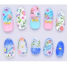 画像2: ウォーターネイルシール 7月の誕生花 DS-218 ※パッケージなし［メール便OK］ (2)