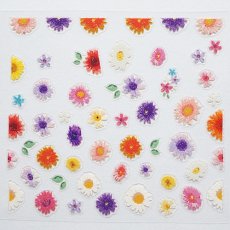 画像2: ビー・エヌ 3Dラバーアート フラワーシール 油絵風フラワー FWO-12 ※パッケージなし［メール便OK］ (2)