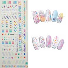 画像1: ウォーターネイルシール ミックスマッチ パステル DS-276 ※パッケージなし［メール便OK］ (1)