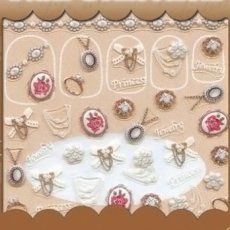 画像1: ビー・エヌ アンティークプレートアート ジュエリー CAR-4 ※パッケージなし［メール便OK］ (1)