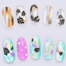 画像2: ウォーターネイルシール モンステラ DS-234 ※パッケージなし［メール便OK］ (2)