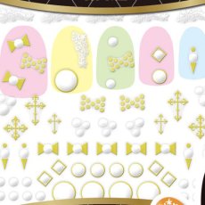 画像1: ビー・エヌ ストーン調シール パールゴールド SCT-8 ※パッケージなし［メール便OK］ (1)