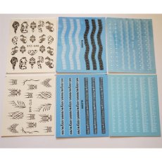 画像3: 数量限定★お得なネイルシール3枚セット(レース&モノクロ) ※パッケージなし［メール便OK］ (3)