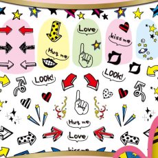 画像1: ビー・エヌ ファンシーシール POP in 矢印 FCN-7 ※パッケージなし［メール便OK］ (1)