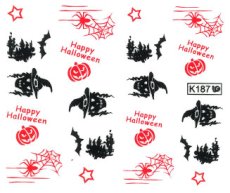 画像1: ウォーターネイルシール ハロウィン スパイダー K187［メール便OK］ (1)