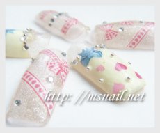 画像2: ウォーターネイルシール リボン  BOP062［メール便OK］ (2)