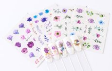 画像6: お得な24枚セット★ウォーターネイルシール フラワー ミックス/1枚45円［メール便OK］ (6)