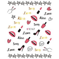 画像1: ネイルシール POP リップ&KISS E167［メール便OK］ (1)