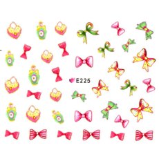 画像1: 在庫限り ネイルシール ガーリー リボン E225［メール便OK］ (1)