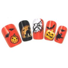 画像2: ウォーターネイルシール ハロウィン ダークナイト K186［メール便OK］ (2)