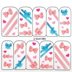 画像1: ウォーターネイルシール リボン  BOP062［メール便OK］ (1)