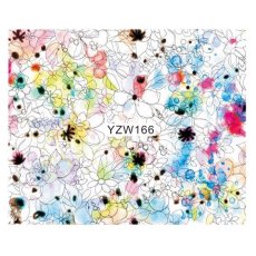 画像2: ウォーターネイルシール 水彩フラワー YZW-166［メール便OK］ (2)