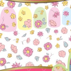 画像1: ビー・エヌ 3Dラバーアート フラワーシール 水彩画 フラワー FWO-3 ※パッケージなし［メール便OK］ (1)