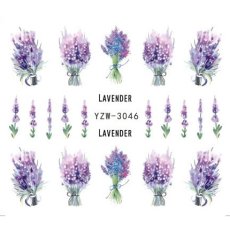 画像2: ウォーターネイルシール ラベンダーブーケ YZW-3046［メール便OK］ (2)
