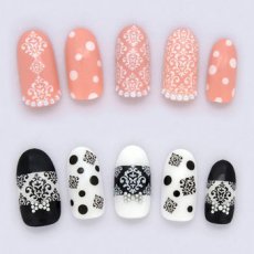 画像2: ウォーターネイルシール ダマスク ブラック DS-265 ※パッケージなし［メール便OK］ (2)