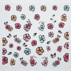 画像2: ビー・エヌ 3Dラバーアート フラワーシール グラデーション フラワー FWO-2 ※パッケージなし［メール便OK］ (2)