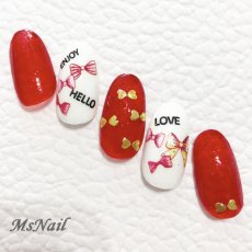 画像2: 在庫限り ネイルシール ガーリー リボン E225［メール便OK］ (2)