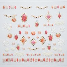 画像2: ビー・エヌ ストーン調シール レッド SCT-1 ※パッケージなし［メール便OK］ (2)