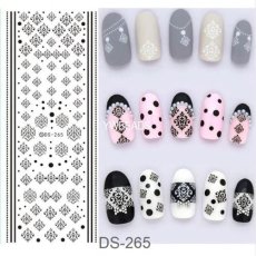 画像1: ウォーターネイルシール ダマスク ブラック DS-265 ※パッケージなし［メール便OK］ (1)