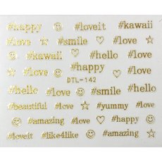 画像2: ネイルシール ハッシュタグ Gold/Black DTL［メール便OK］ (2)