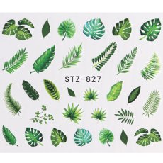 画像1: ウォーターネイルシール トロピカルリーフ STZ-827［メール便OK］ (1)