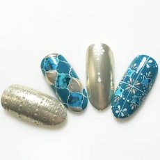 画像3: 在庫限り TSUMEKIRA 天白麻耶プロデュース モロッカンタイル ターコイズ SG-MAY-202［メール便OK］ (3)