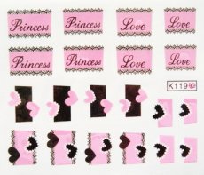 画像1: ウォーターネイルシール ハート K119［メール便OK］ (1)