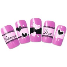 画像2: ウォーターネイルシール ハート K119［メール便OK］ (2)