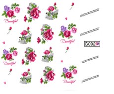 画像1: ウォーターネイルシール フラワー G092［メール便OK］ (1)