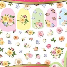 画像1: ビー・エヌ 3Dラバーアート フラワーシール ウェディングローズ イエロー FWO-13 ※パッケージなし［メール便OK］ (1)