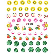 画像1: 極薄ネイルシール フルーツMIX K060［メール便OK］ (1)