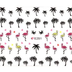 画像1: ネイルシール SUMMER フラミンゴ E251［メール便OK］ (1)