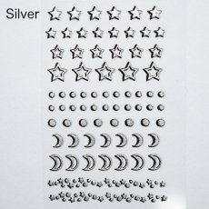 画像3: ビー・エヌ アンティークメタル調スタッズシール スターライト ゴールド/シルバー LCNF-06 ※パッケージなし［メール便OK］ (3)