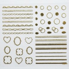 画像1: ビー・エヌ メタリックパーツシール 丸&フレーム GPS-2 ※パッケージなし［メール便OK］ (1)