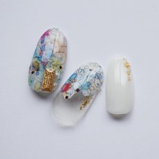 画像3: ウォーターネイルシール 水彩フラワー YZW-166［メール便OK］ (3)