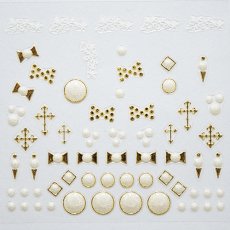 画像2: ビー・エヌ ストーン調シール パールゴールド SCT-8 ※パッケージなし［メール便OK］ (2)